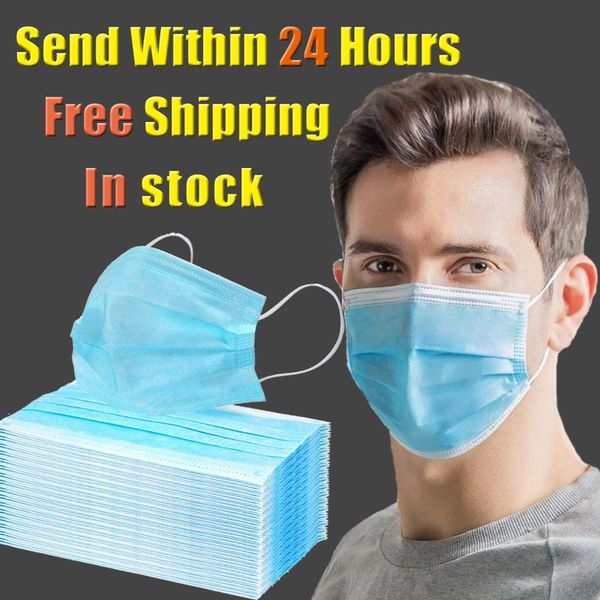 

50 pcs/bag 3 layer non-woven dust face mask thickened disposable mouth mask dust filter safety mask