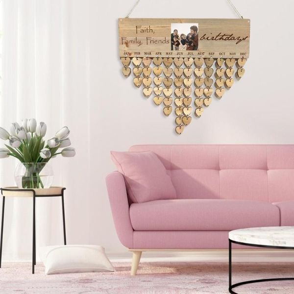 

diy calendar board pendants p frame carved text message board new year home decor hanging birthday reminder wooden calendar