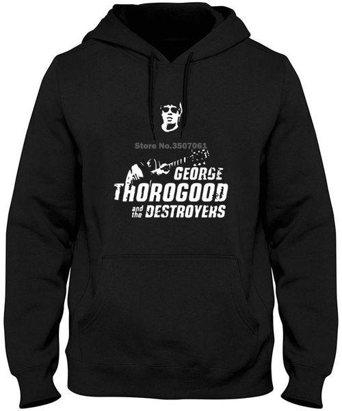 

george thorogood musician blues rock songwriter 3xl brand male short sleeve hoodies & sweatshirts, Black