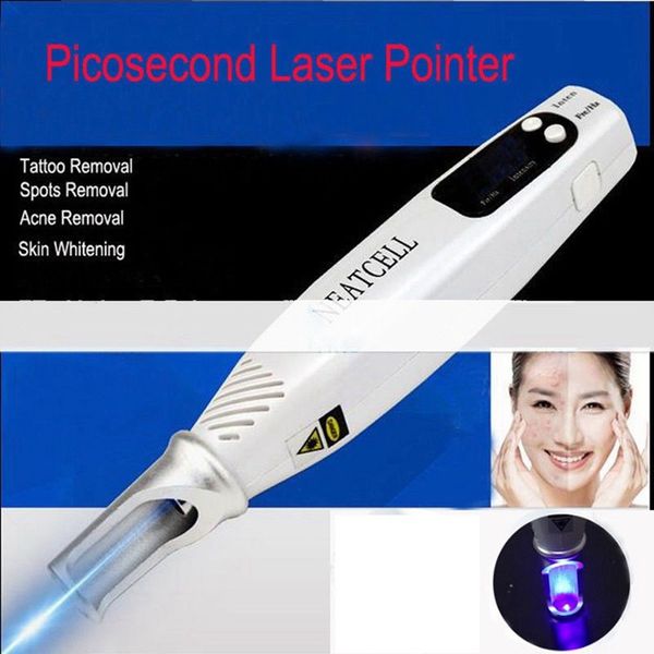 Mini macchine portatili per la rimozione del tatuaggio Neatcell poiniter Laser Picosecond Pen Freckle Mole Dark Spot Pigment Rimozione delle cicatrici da acne Dispositivo di bellezza DHL