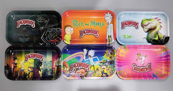 

Rolling Tray Cartoon Tray medium Size 27cm*17.5cm*2.3cm Metal Tray Metal Tobacco Brass Plate Herb Handroller for smoking pipes wholesale