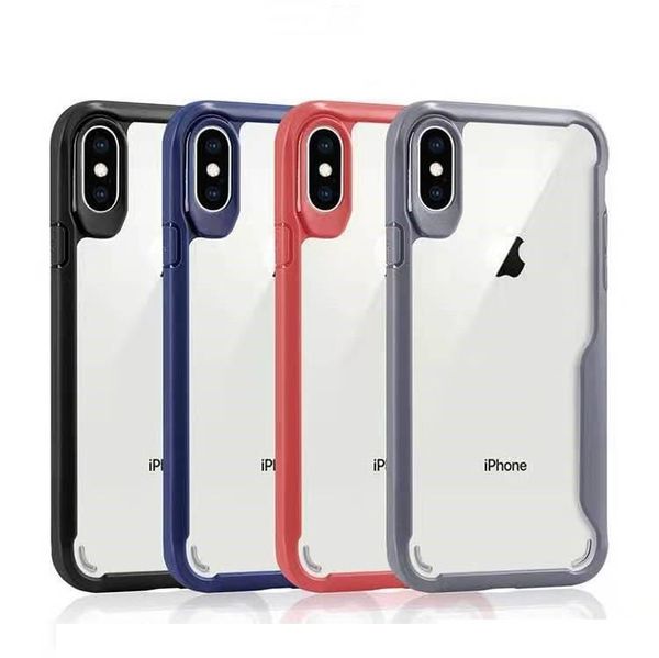 

Прозрачный прочный гибридный акриловый чехол для телефона TPU для iphone XS MAX XR 7 8 плюс