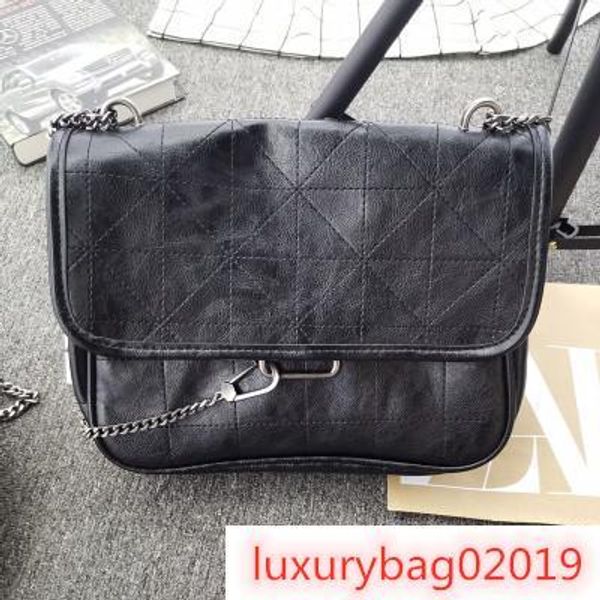 

2019 new retro wandering bag black casual chain shoulder diagonal female handbag crossboady bag design for women