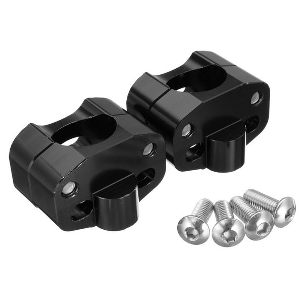 

one pair 7/8 inch to 1 1/8 inch handle bar mounts clamps adapters for dirt bike atv (blue) a30