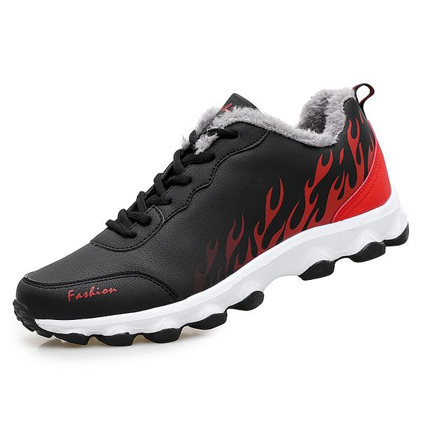 

38-44 men's winter shoes plush warm winter boots men 2019 new men boots, Black