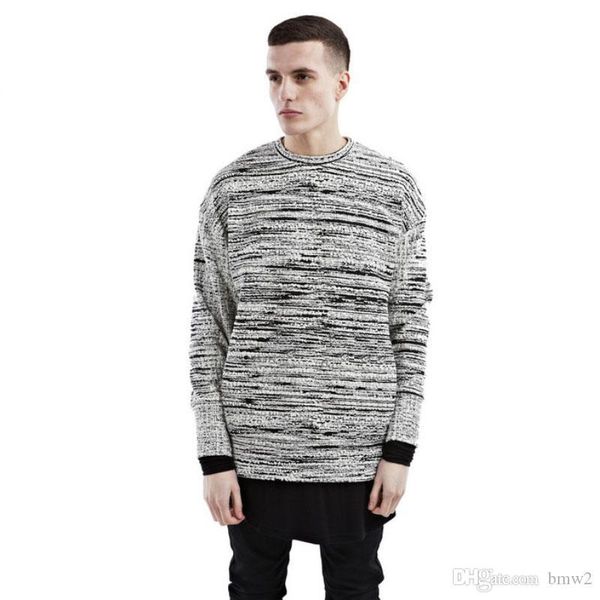 

men hoodies new stripe sweatshirt male streetwear hip hop long hoodies out wear clothing men chandal hombre, Black