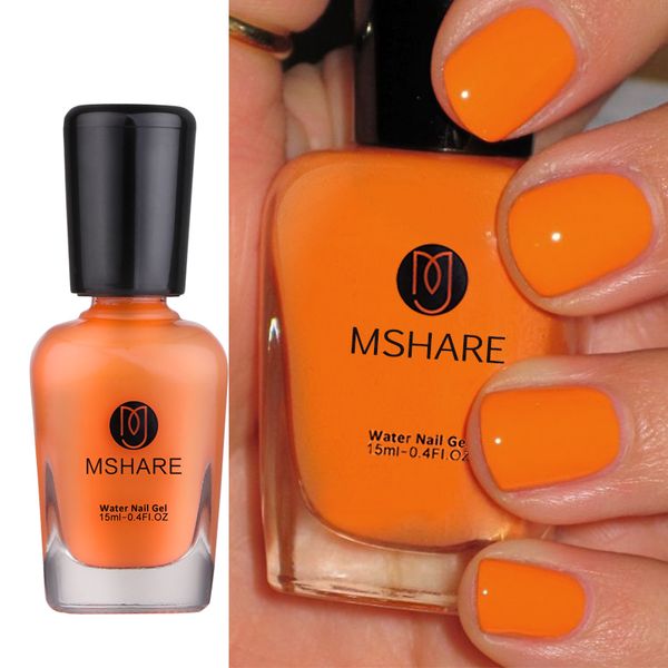 

mshare neon orange nail polish without nail dryer air dry