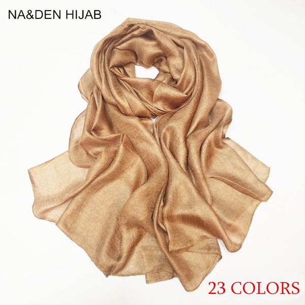 

women solid color foulard satin flax plain scarf/scarves fashion silk muslim head scarf hijab big size echarpe wraps