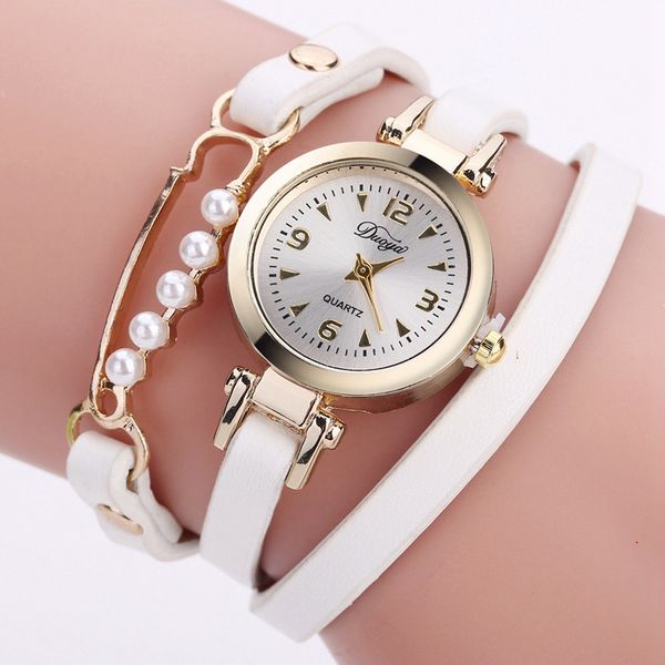 

women popular fashion bracelet watches ladies leather dress creative quartz watch montre relogio wristwatch montre femme, Slivery;brown
