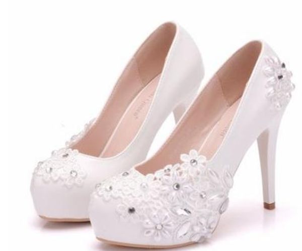 

2019 women's shoes in spring and autumn with new style high heel fine heel round head waterproof table flower @380, Black
