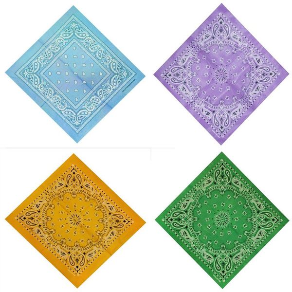 

1pc hip hop black paisley bandana headwear hair band scarf neck wrist wrap band headtie square scarf high quality, Blue;gray