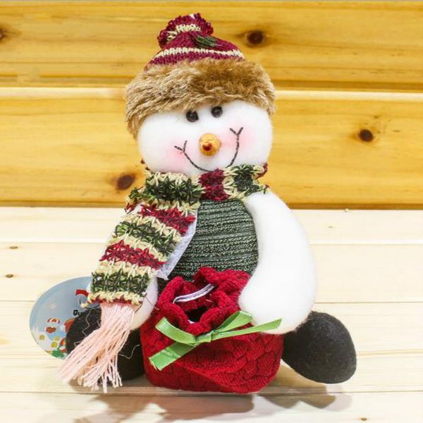 

1 piece snowman/ moose/ cute santa claus design xmas candy bags covers indoor christmas party supplies
