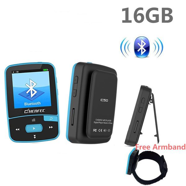 

bluetooth mp4 player 16gb clip sport sweatproof lossless audio player with fm radio pedometer and bookmark,maximum support 64gb