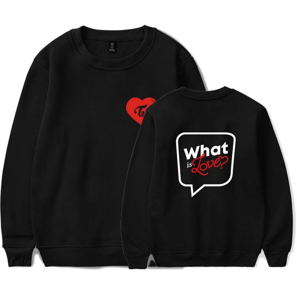 

woman group shirt twice close tide card plus velvet round collar sweater men and women large code t shirts, Black