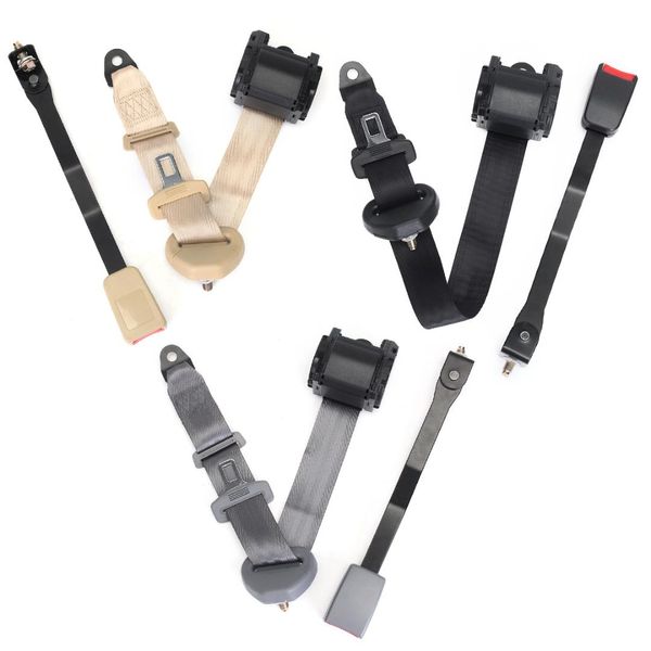 

3 point retract table seat belt for auto car van truck adjustable bolt universal