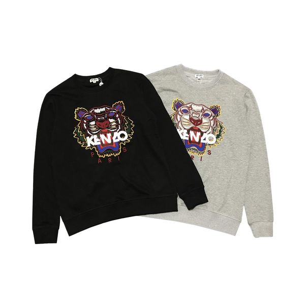 

мужчины женщины дизайнер толстовки бренд мужская письмо вышивка с тигром узор пара мода толстовки роскошные мужские толстовки 16 стилей горя, Black