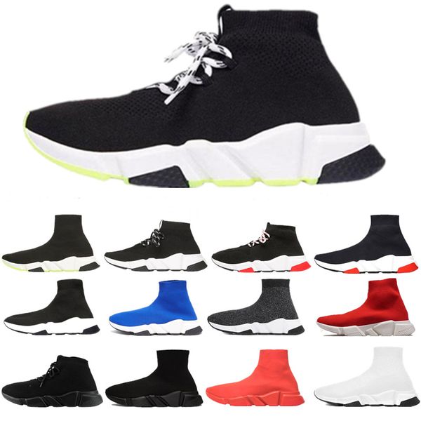 

fashion designer speed trainer sock shoes men women triple black lace white red glitter volt mens trainers runners casual sports sneakers