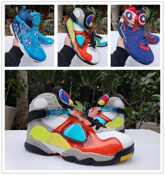 

8 gs snowflake cobalt blaze blue white men basketball shoes 8 sp se multi-color dark blue mens designer sports sneakers trainers size 8-13, White;red