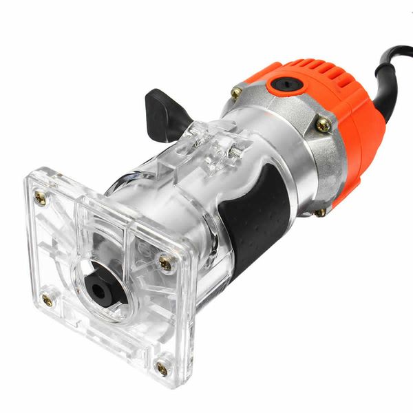 

1200w 220v 6.35mm 1/4" electric hand trimmer wood laminate palm router joiner tool