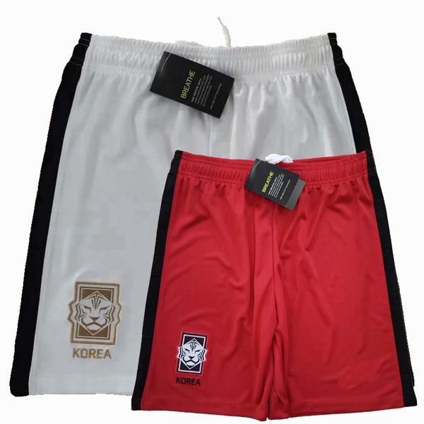 

20 21 korea soccer shorts home away national team 2020 2021 football sports pants, Black;red