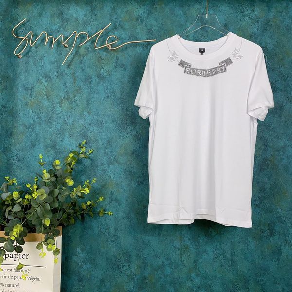 

2020ss весной и летом новый высококачественный хлопок печати короткий рукав круглый шею панель t-shirt размер: -l-xl-xxl-xxxl цвет: черный, White;black