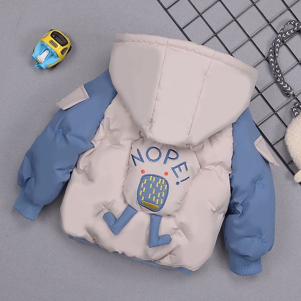 

baby clothes winter baby cotton jacket winter thick cotton coat jacket new cotton clothes, Blue;gray