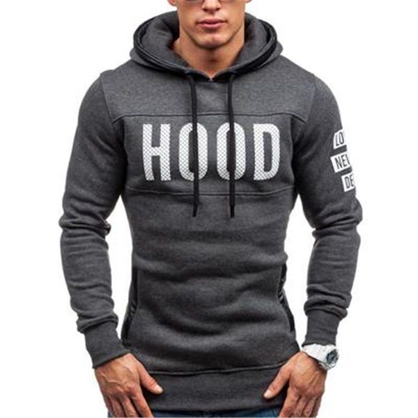 

hoodies clothing brand men chest letter printing sweatshirt male hoody hip hop autumn winter hoodie mens pullover xxxl, Black