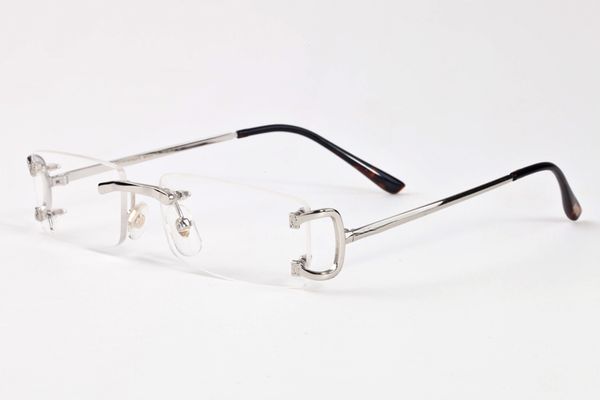 

wholesale-big glasses frame clear lenses gradient rimless sunglasses men brand brand designer crystal cutting sunglasses vintage gafas, White;black