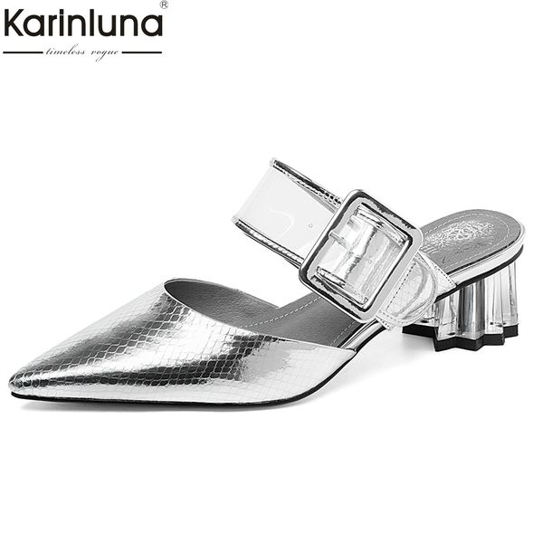 

fashion pointed toe slippers woman summer genuine leather shoes mules women shoes woman big size 33-43, Black