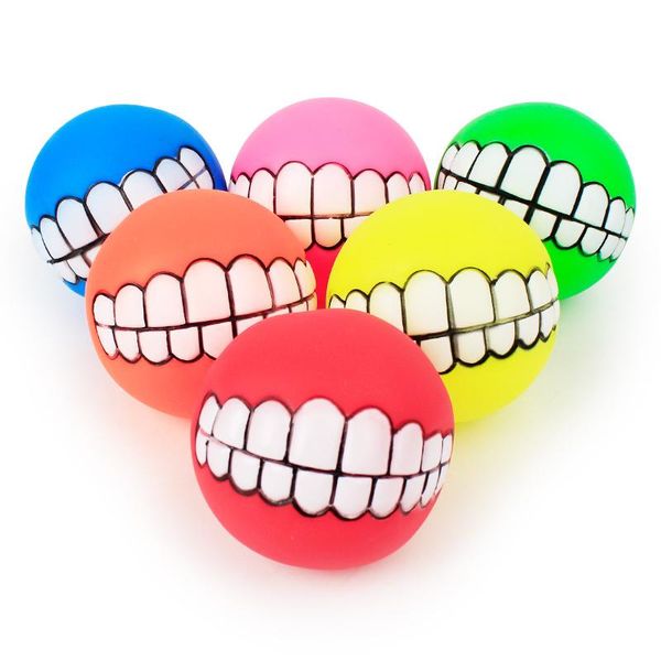 

Pet Puppy Dog Funny Ball Teeth Silicone Toy Chew Sound Dogs cat Play Toys Soft Rubber Dog Chew Squeaker Squeaky toy trainning Promotion