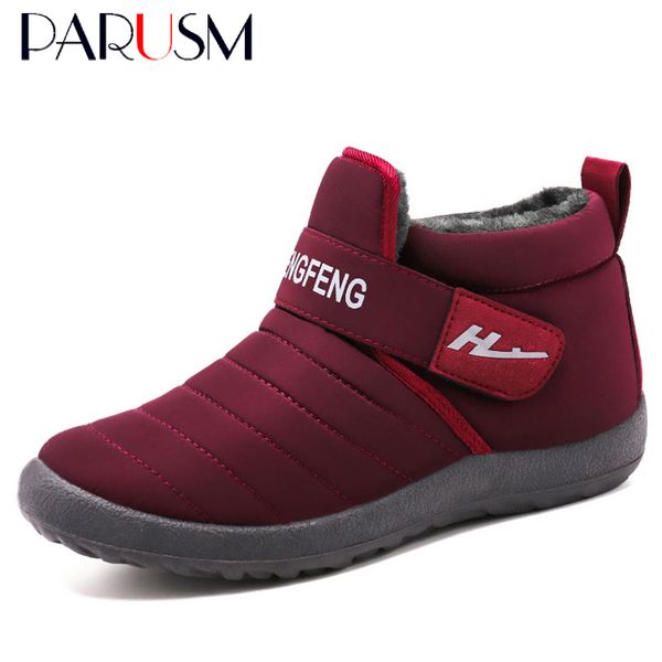 

2019 keep warm snow boots couple waterproof winter shoes outdoor women sneakers mx200324, Black