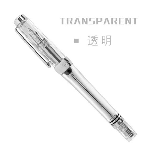 

classic 013 vacuum fountain pen resin transparent quality ef/f nib fountain pen ink