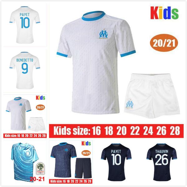 

man+kids kit maillot om olympique de marseille soccer jersey 2020 21 maillot de foot benedetto payet  gustavo 20 21 thauvin shirts suit, Black;yellow