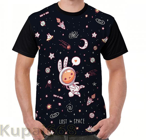 

funny graphic print t shirt men tees lost in space women t-shirt short sleeve casual tshirts, White;black
