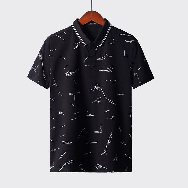 

2020 mens womens polo t shirt fashion men polos casual mens polo casual print summer short sleeves white black