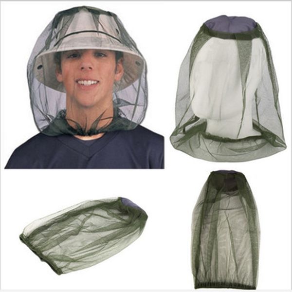 

outdoor protection gear hedging cap hiking camping travel anti-mosquito fishing hat headwears 70d nylon mosquito net cloth 2 pcs, Black;white