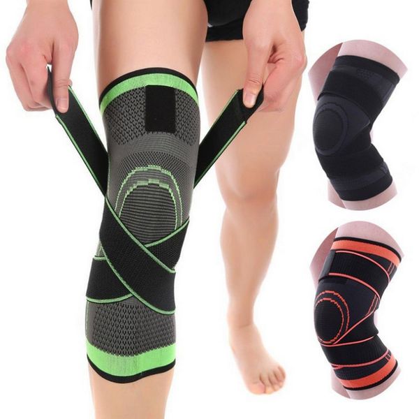 

non-slip nylon sports fitness knee pad knee brace support compression strap pad guard sports protector arthritis pain joelheiras, Black;gray