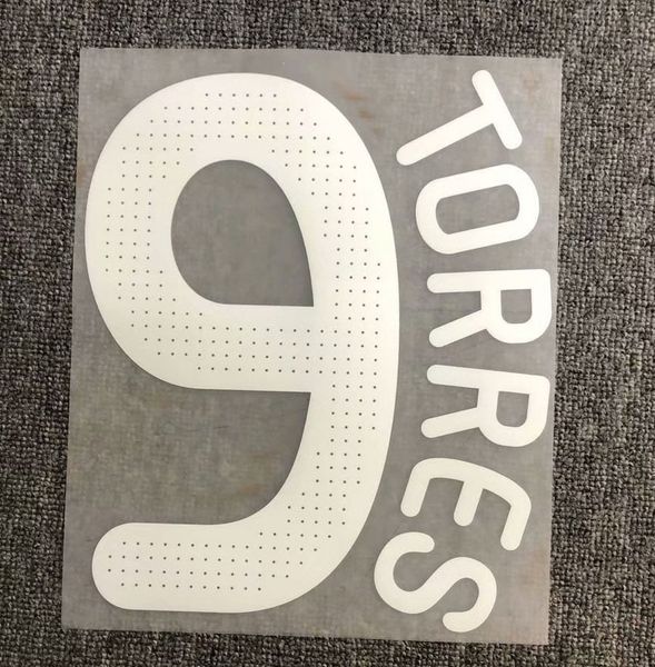 

2008 2010 #9 torres nameset printing name number iron on heat transfer patches