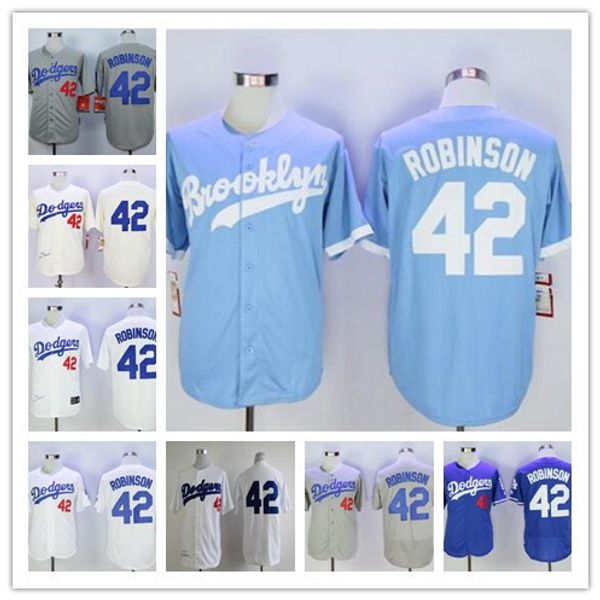 

brooklyn la jerseys dodger #42 m&n jerseys jackie robinson white black blue 1955 stitched los angeles baseball jerseys, Blue;black