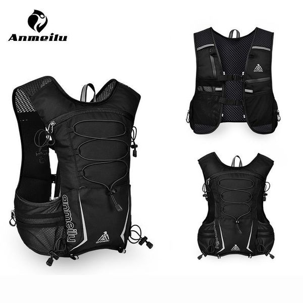 

anmeilu 5l outdoor sport running bag 5.5 inch phone case nylon hiking cycling backpack hydration vest pack running accessories