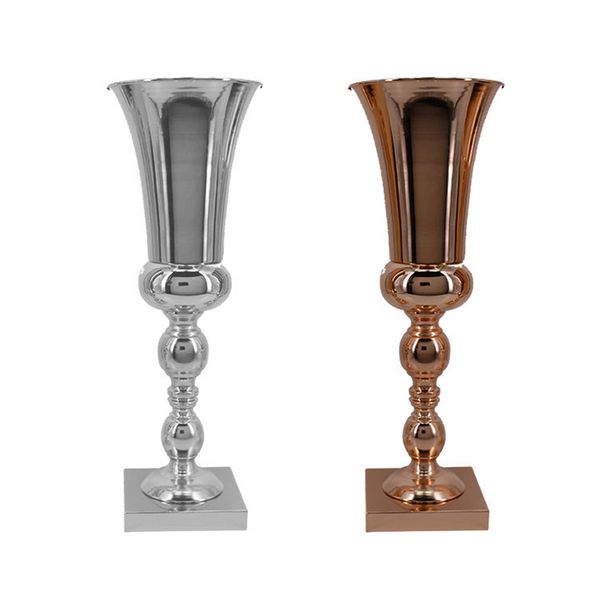 43cm Large Stunning Silver Iron Luxury Flower Vase Urn Flower Pot