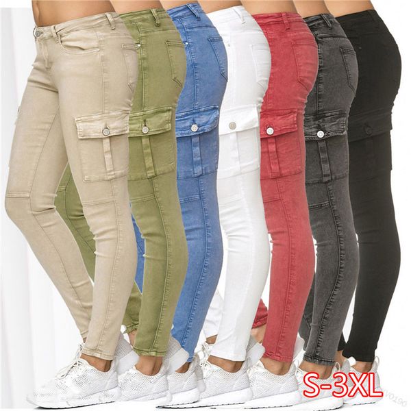 

elastic skinny pencil jeans for women leggings jeans woman high waist women's thin-section denim pants, Blue