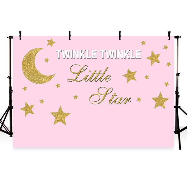 2019 Vinyl Photography Background Girl Birthday Party Baby Shower Decor Twinkle Twinkle Little Star Moon Banner Backdrop Photo Studio From Saltern
