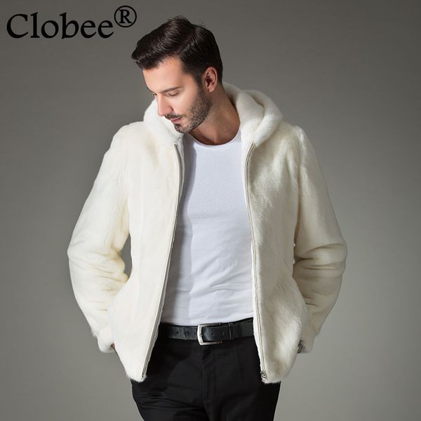 

2020 new men faux mink coat luxury thicken fluffy faux fur men's solid overcoats jackets oversized loose coats with hood wr669, Black