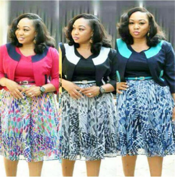 

2020 new elegent fashion style african women plus size dress suit, Red