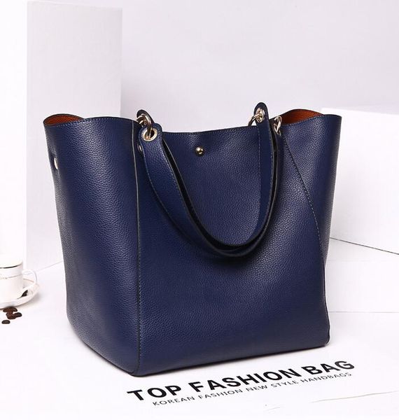 

designer-handbag litchi pattern large capacity usa style women handbag fashion totes soft leather purse women bag