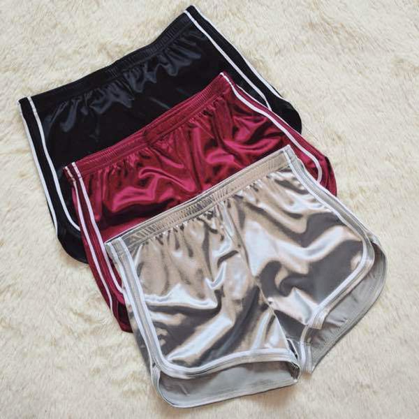 

women's shorts 2021 women summer silk slim beach casual white egde, White;black