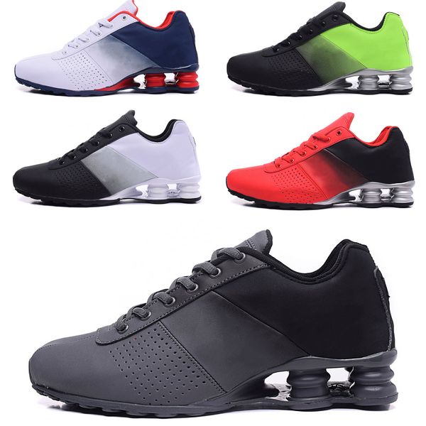

2020 new shox deliver 809 running shoes famous deliver oz nz mens athletic sneakers black white blue increased air cushion sports shoes