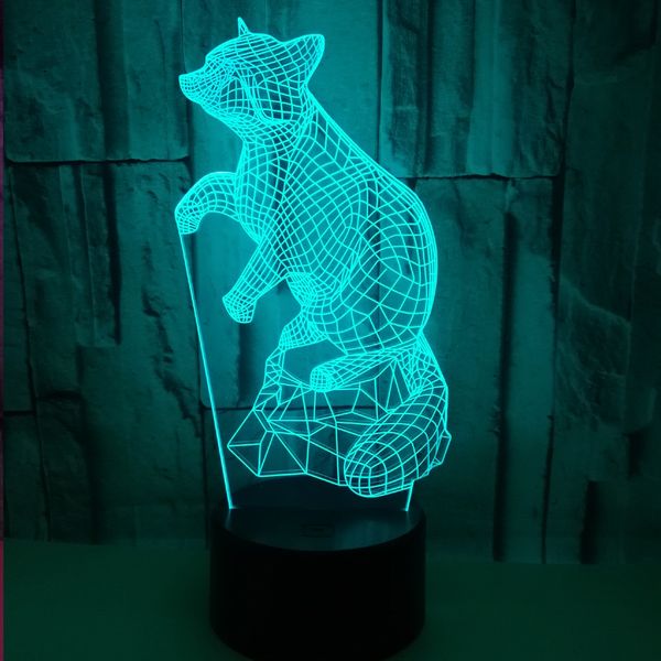 

christmas transparent 3d fox night light creative colorful remote control touch lamps festive home atmosphere decorative led lights
