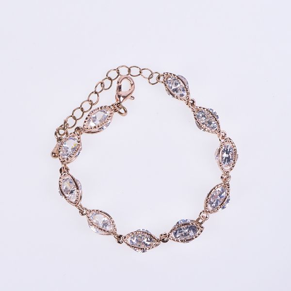 All'ingrosso-Nuovo braccialetto di agata in oro rosa gioielli femminile versione coreana di semplici regali di compleanno di accessori in cristallo per coppie
